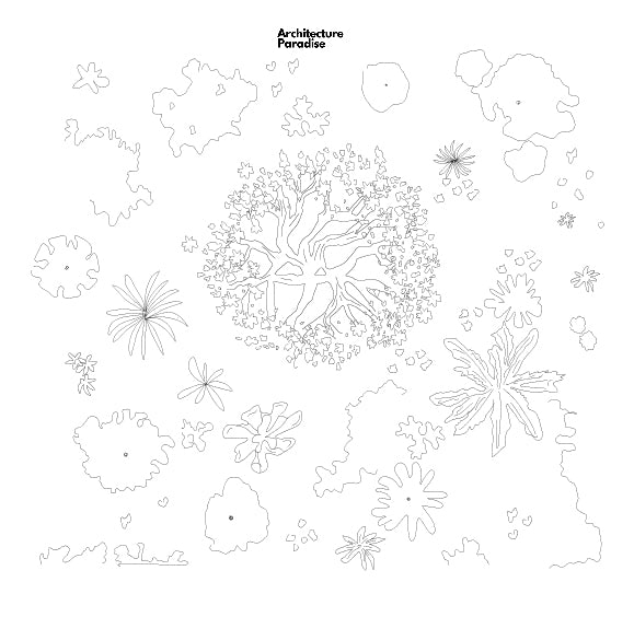 Mumbai Studio vegetation trees (cad and Illustrator) – Architectureparadise